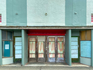 Entrance old movie theater in Tuatapere, New Zealand