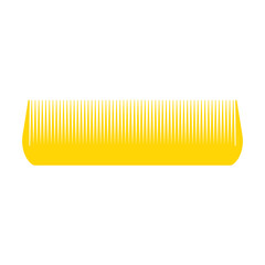 Vector hair comb beauty icon hairdresser isolated white illustration. Salon barber hair comb fashion brush tool design equipment female. Hairbrush salon barber grooming accessory shape with pin logo