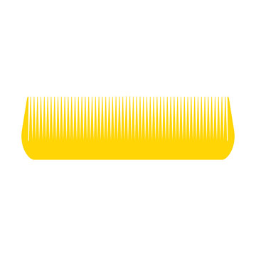 Vector hair comb beauty icon hairdresser isolated white illustration. Salon barber hair comb fashion brush tool design equipment female. Hairbrush salon barber grooming accessory shape with pin logo