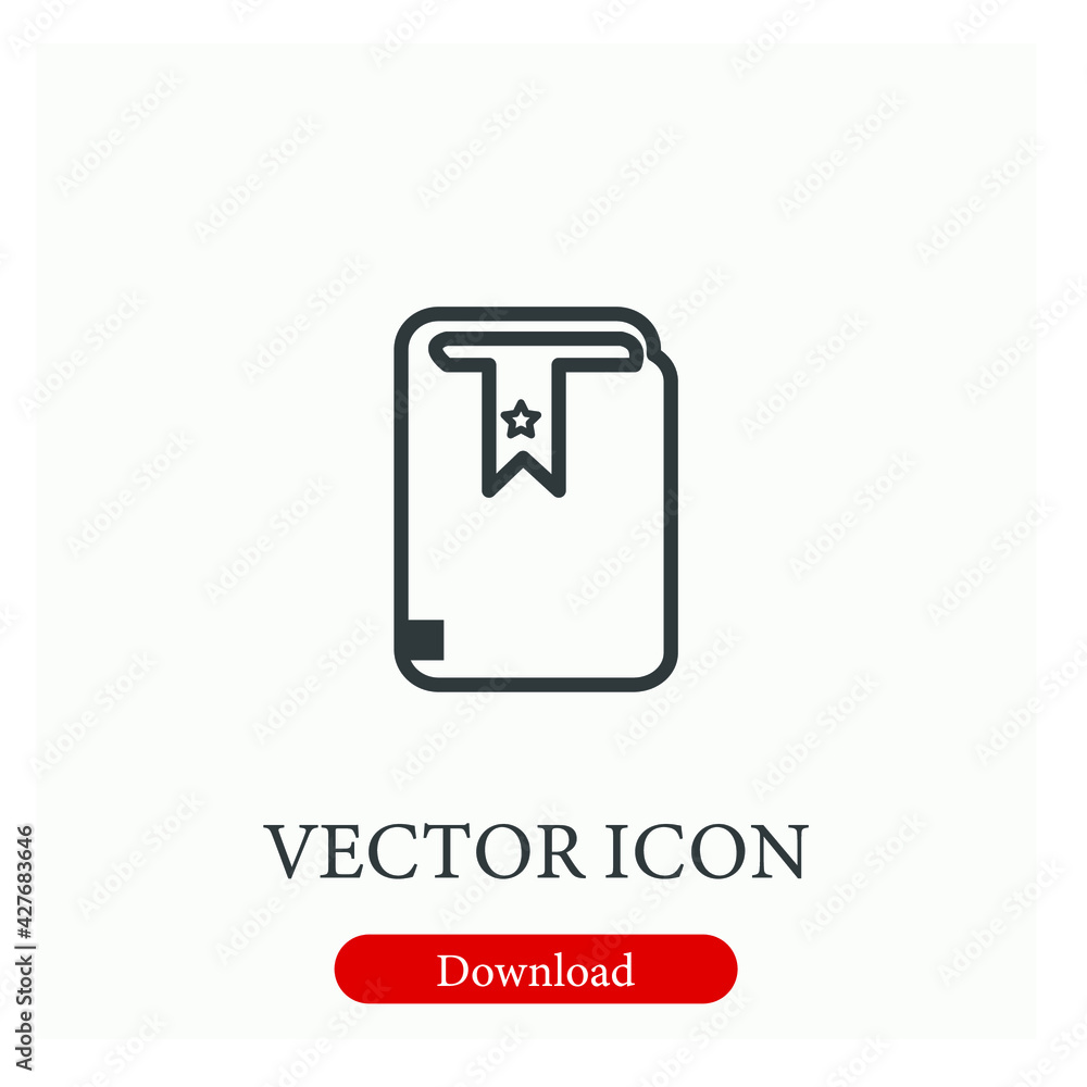 Poster education vector icon. editable stroke. linear style sign for use on web design and mobile apps, log