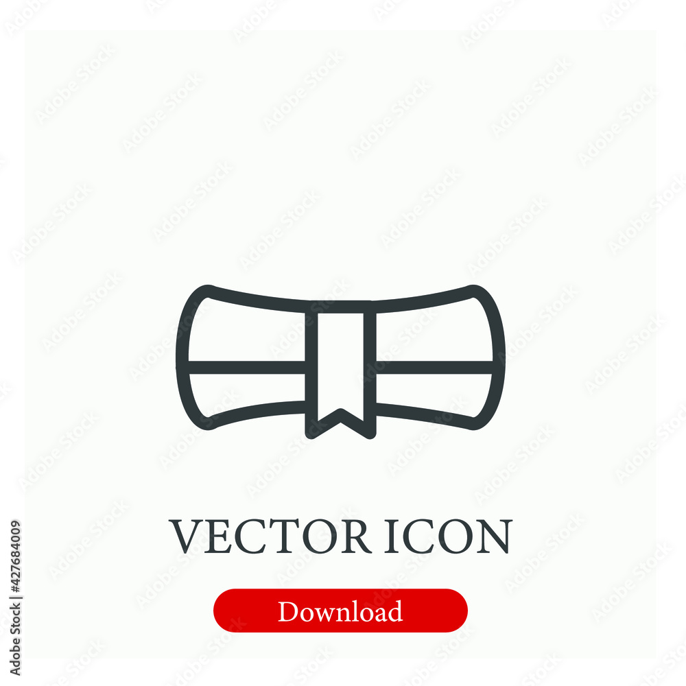 Poster education vector icon. editable stroke. linear style sign for use on web design and mobile apps, log