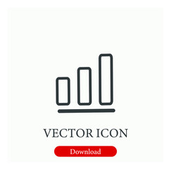 Diagram vector icon.  Editable stroke. Linear style sign for use on web design and mobile apps, logo. Symbol illustration. Pixel vector graphics - Vector