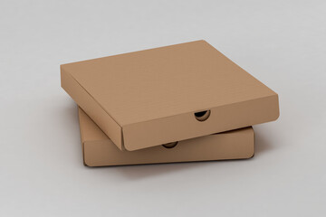 Pizza boxes on soft color background