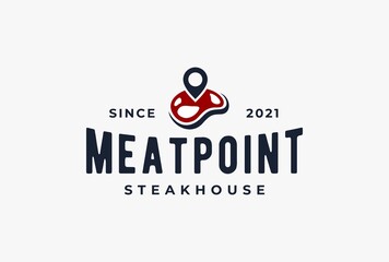 meat point logo design.