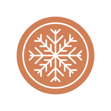 Snowflake icon, winter icon, winter logo, circle vector illustation, snowflake inside the circle