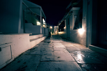 Night street middle eastern village