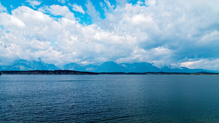 clouds over lake