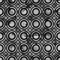 Vintage Circle Repeating Pattern | Grunge Carpet Pattern