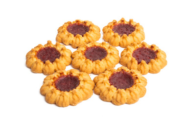 cookies with jam isolated