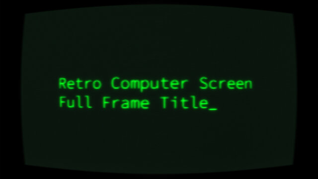 Retro Computer Screen Full Frame Title