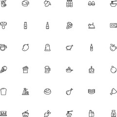 icon vector icon set such as: culture, pie, spicy, egg, fungus, aroma, plastic, creamy, sliced, face, candle, raw, standing, lid, brunch, pistachio, white background, purple, ladle, fastfood, bake