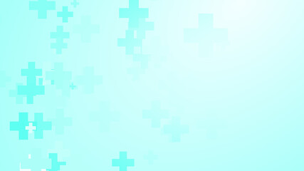 Abstract medical health blue cross pattern background.