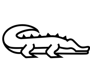 CROCODILE drawing without color
