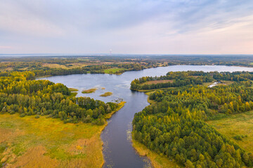 Belarusian lake in the morning