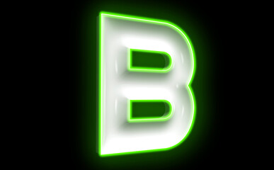 glowing green letter.3D letter B.Letter b isolated on black background.Glowing letter B.3d glowing letter B.B.Fonts.Texts.Graphic resources.Logo texts.Logos.3D logos.Icons.3D icons.3d glowing logos