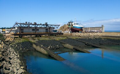 Douarnenez France - 12 June 2017 - Harbour of Douarnenez in Bretagne France