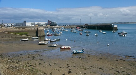 Douarnenez France - 12 June 2017 - Harbour of Douarnenez in Bretagne France