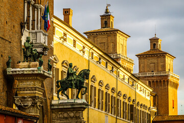 Obraz premium old town of Ferrara in italy