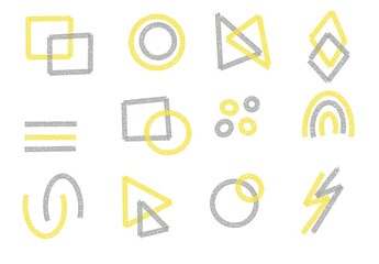 Geometric figures. Modern geometry. Set of icons isolated on white background 