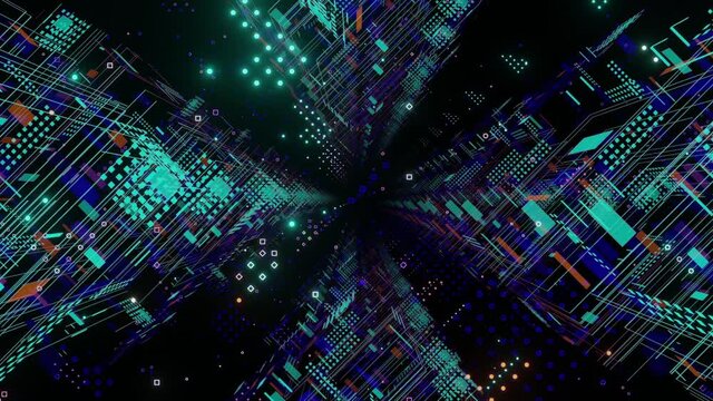 Cyber Sci-Fi Hud Background Loop