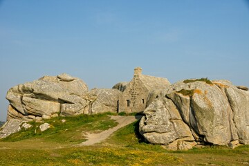 Historical landmark of Meneham in Bretagne France