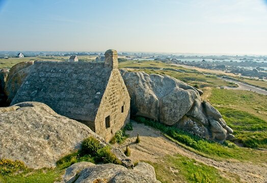 Historical landmark of Meneham in Bretagne France