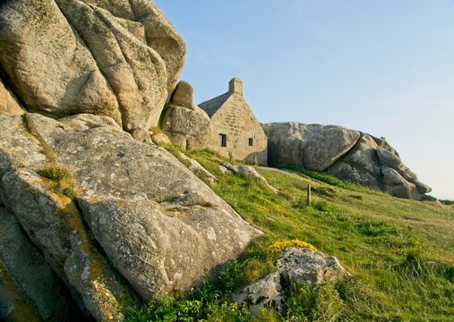 Historical landmark of Meneham in Bretagne France