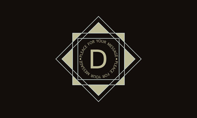 Elegant geometric logo. Icon, brand of the company with the alphabetic letter D. Creative logo of business, salon, boutique, company, corporation.