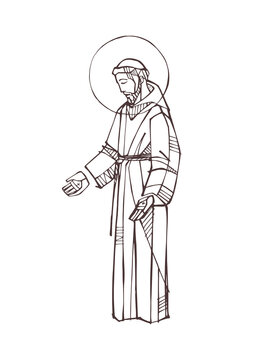 Saint Francis of Asis illustration