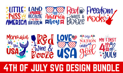 4th of July cut file Bundle, July 4th SVG, United Stated Independence Day cut file quotes, Cut Files for Cutting Machines like Cricut and Silhouette
