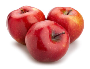red delicious apple path isolated on white