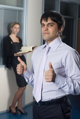 Businessman With Thumbs Up