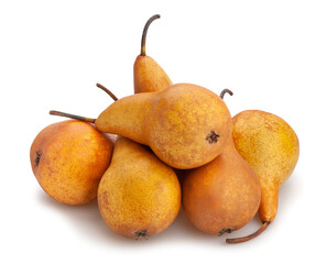 yellow pear path isolated on white
