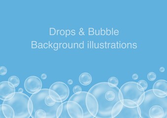 泡のイラスト背景　水色
