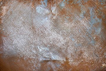 Oxidized rusty metal texture with scratches