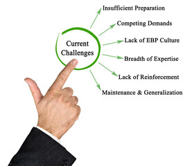 Man Presenting Six  Current Challenges