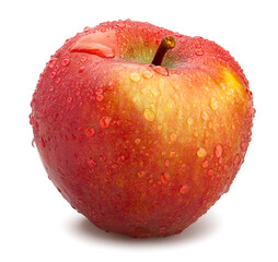 red delicious apple path isolated on white
