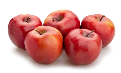 red delicious apple path isolated on white