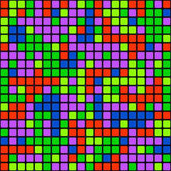 Mosaic tile multicolor squares. Vector. Like tetris blocks pattern.