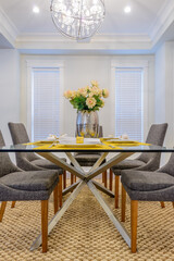 Modern dining room in luxury house.