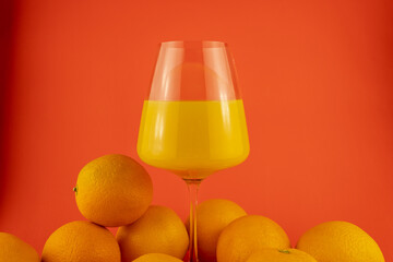 Orange juice in a glass