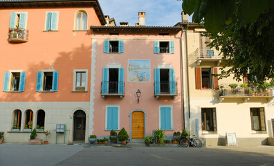 Il centro di Melide in Canton Ticino, Svizzera.