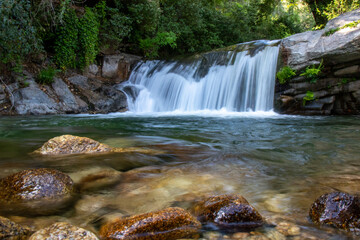 Silk effect in the waterfall, Garganta la Olla, Extremadura, Spain