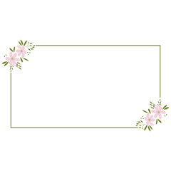 pink floral wreath, vector