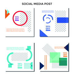 SOCIAL MEDIA BANNER TEMPLATE SALES SET. COVER DESIGN VECTOR