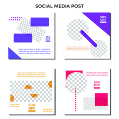 SOCIAL MEDIA BANNER TEMPLATE SALES SET. COVER DESIGN VECTOR