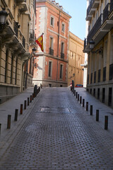 Fototapeta na wymiar Empty streets in Madrid, Spain