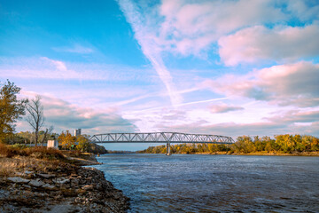 Brownville river bridge over missouri river