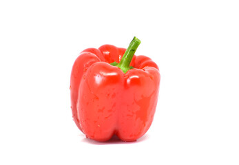 Red  bell-pepper isolated on white, food element