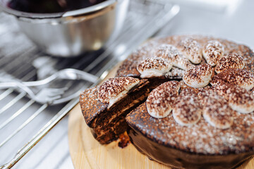 Homemade chocolate cake